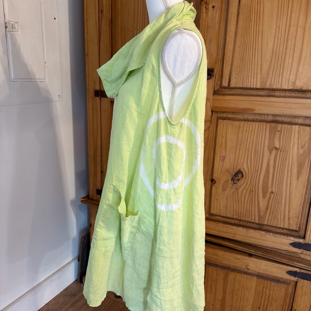 Match Point Lime Green Lightweight Button-Up Shirt - image 2